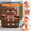 Fauteuil inclinable électrique avec massage et chauffage, surdimensionné en polyuréthane avec porte-gobelets et poches latérales-508465762