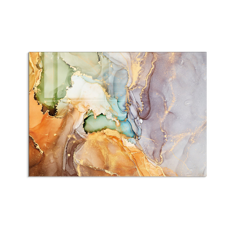 Elegant Decorative Tempered Glass Painting, 19.7 x 27.6 Inches | 100% Tempered Glass, Thickness: 0.16 Inches | Perfect for Home Decor, Living Room, and Office | Stunning Art Piece with Modern Aesthetic