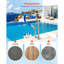 Pool Rail, 31 x 22 inch Pool Handrail, 220 lbs Load Capacity Heavy Duty 304 Stainless Steel Swimming Handrail, Detachable Nonslip Sleeve, Rich Accessories, for Poolside, Water Parks， Spa Centers