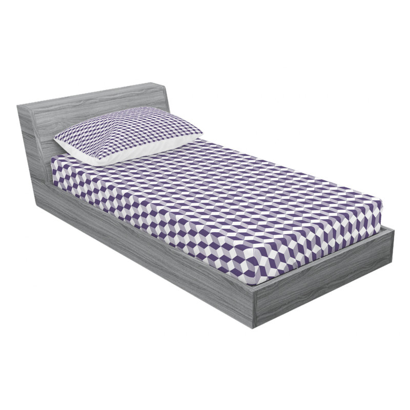 Microfiber Geometric Sheet Set, Twin XL Sheet Set + Fitted Sheet + 2 Pillowcases