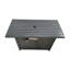 Table de foyer d'extérieur en acier au propane avec couvercle, 50000, allumage 8 heures, bouton-poussoir, l 42 po x H 25 po, gris, table de foyer à pile, 8 heures de combustion, couvercle gris