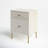 Elegant Linaris 18'' W Nightstand – Mid-Century Modern Rustic 2-Drawer Wood Table with Gold Handles-131286636