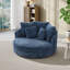 Fauteuil demi-tonneau moderne surdimensionné avec coussins l 59,8 po Modern-1229153649