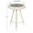 Wyble Metal Compass Side End Accent Table with Clock and Clear Glass Top-1097518861-1097518860