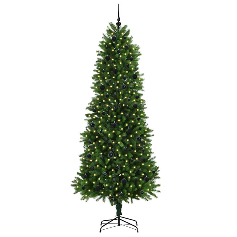Christmas Tree with 300 LEDs with Stand PE, Black