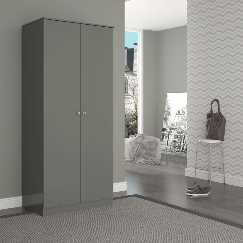 Sydnea 2 Door Wardrobe, Grey