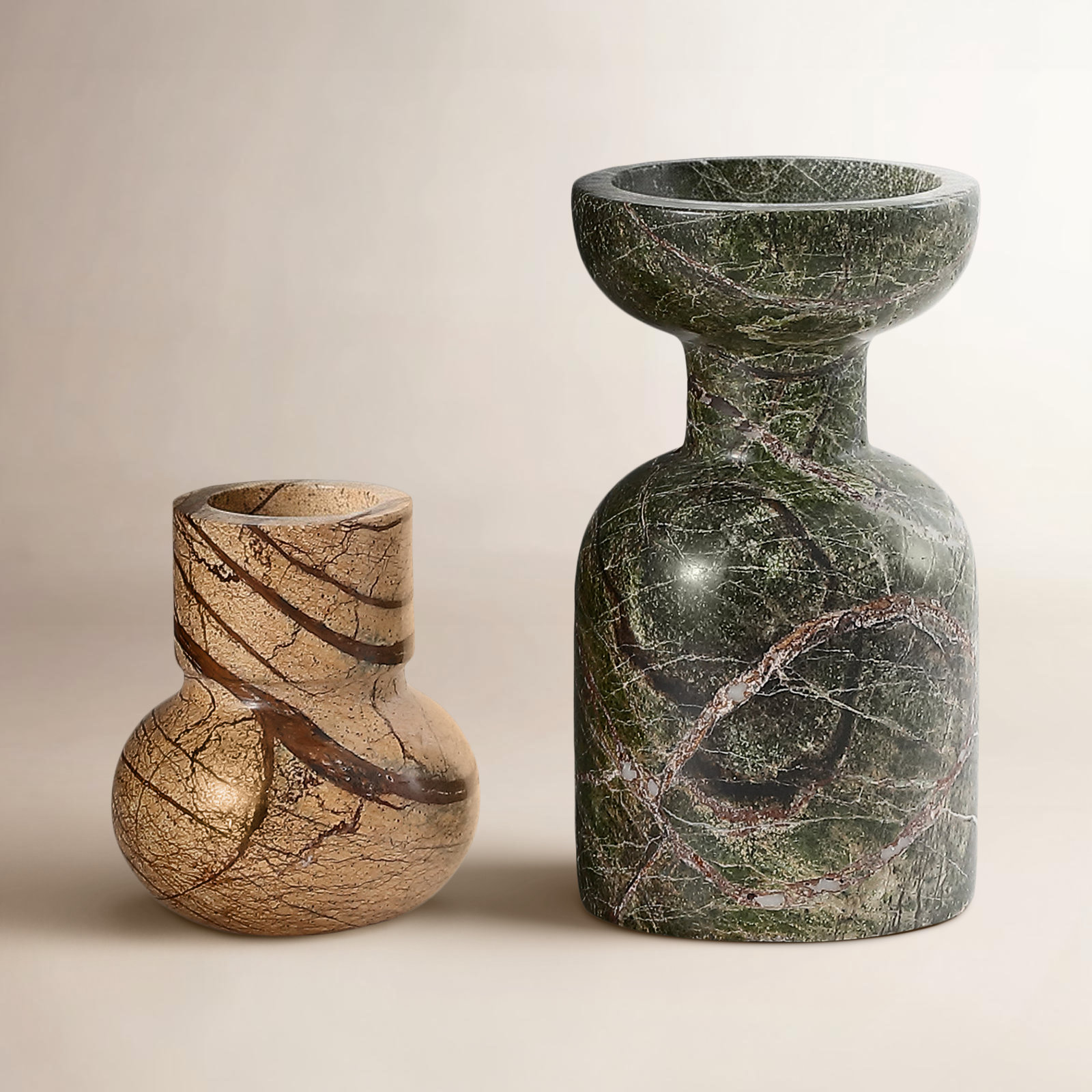Genuine Marble Pillar Candle Holder