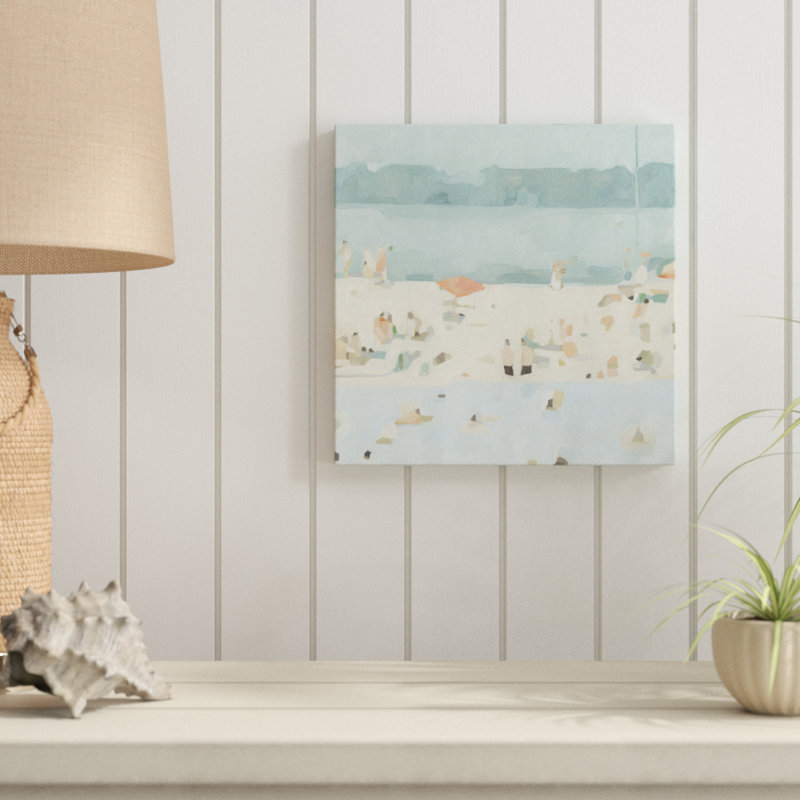 Sea Sandbar II by Emma Scarvey - Wrapped Canvas Painting, 30cm H x 30cm W