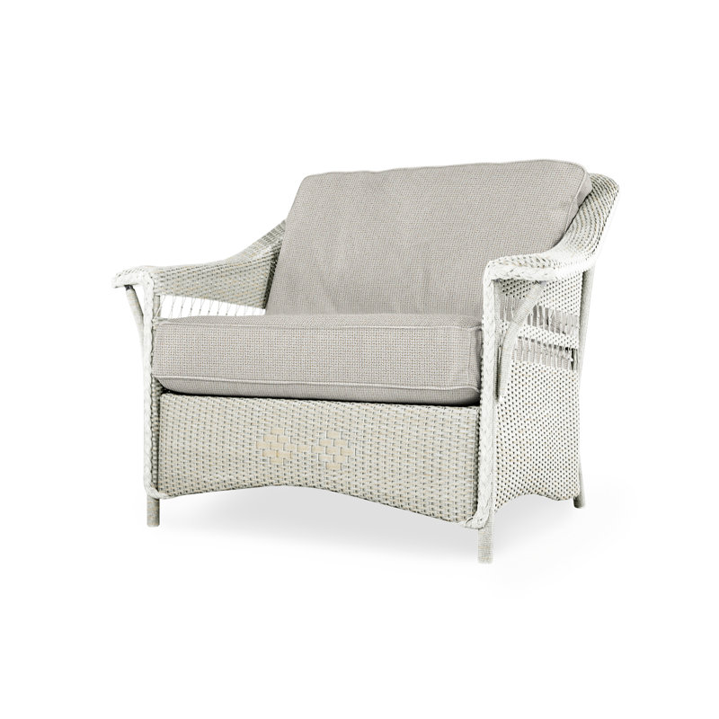 Nantucket Outdoor Lounge Chair, Serene Ocean, Antique White