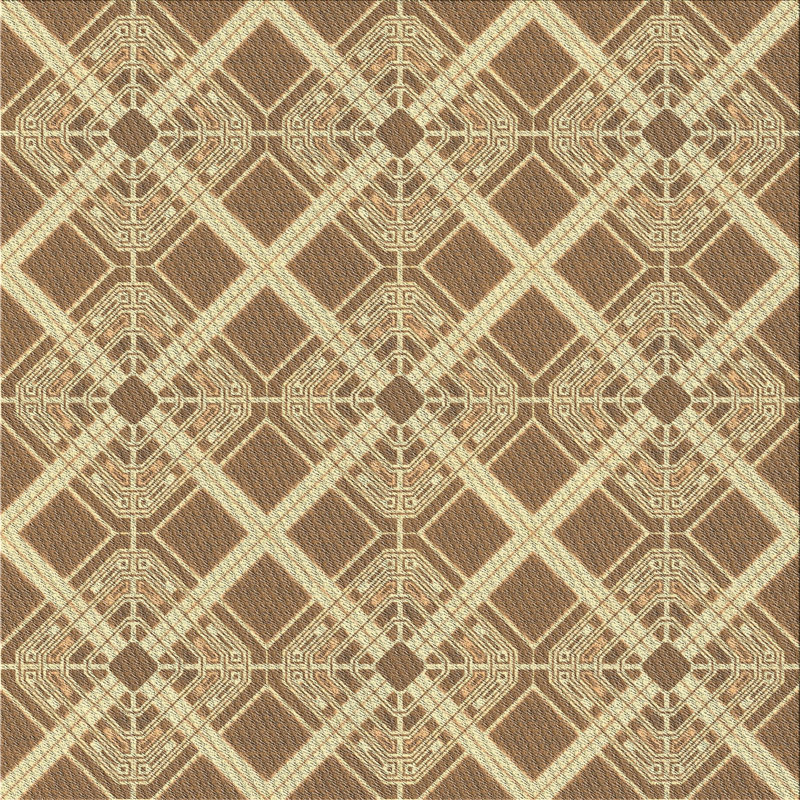 Tapis zone beige à motifs, Carré 5 pi