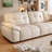 White Genuine Leather Modular Sofa cushion couch