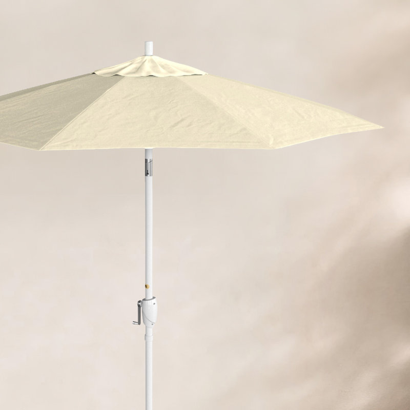 Parasol de marché 7,5', Sunbrella®, Blanc, Toile Sunbrella® naturel