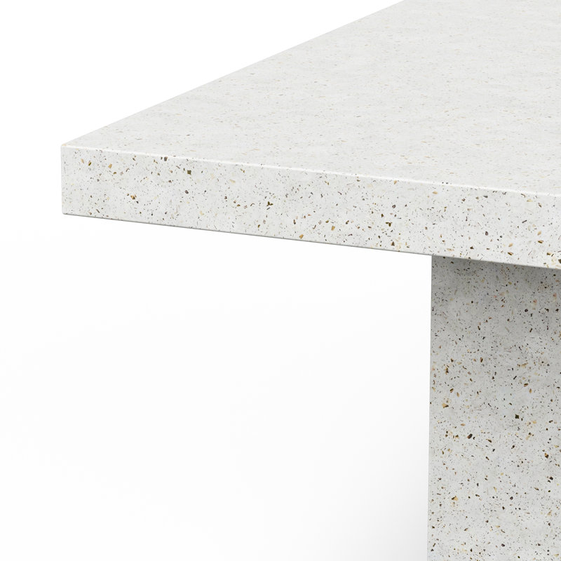 Kareen Bar & Counter Height Pedestal Dining Table, Ivory Terrazzo, Dining Table (30" Height)