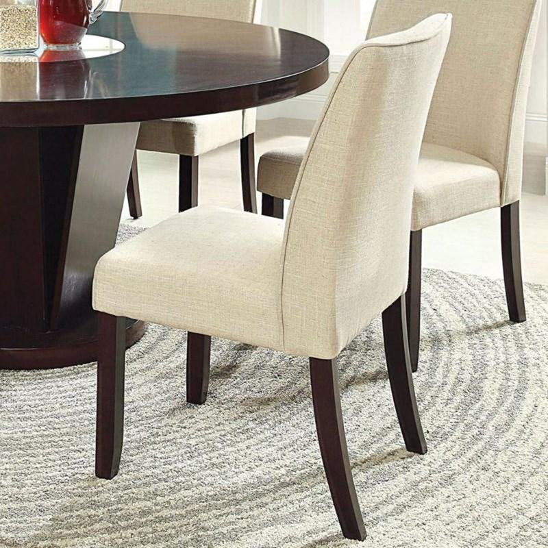 Ensemble de tissu en tissu de 2 chaises de cuisine seulement