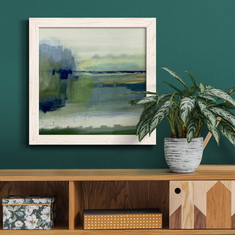 Favorite Spot - Peinture sur toile encadrée, H 27,5 po x l 27,5 po x P 1,5 po, Cadre blanc