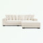 Canapé modulaire en L Corduroy avec coussins et repose-pieds-1804937494