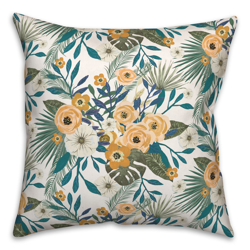 Coussin Floral, Blanc