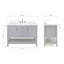 48.25'' Single Bathroom Vanity with Carrara Quartz Top-94003664