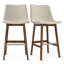 Tabouret de bar de cuisine en bois massif à dossier bas 28 po Arseniy-729214323