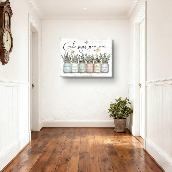 Lily Manor Inspirational Bible Verse Wall Art God Says You Are Sayings ...