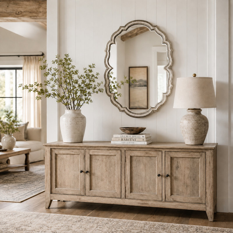Epine Flat Metal Beveled Wall Mirror