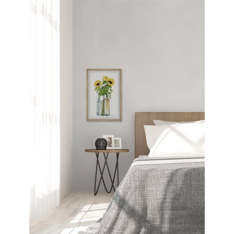 Spring Flowers In Bottle - Single Picture Frame Painting, 45cm H x 38cm W