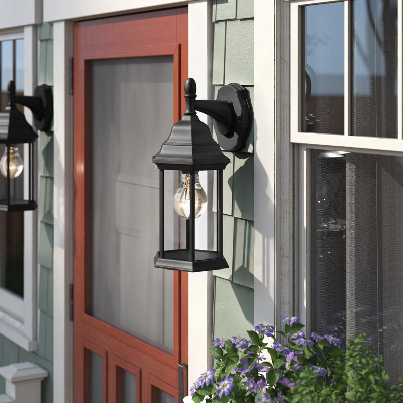 Lanterne murale d'extérieur Sevier , Noir, H 12,5 po x l 6,5 po x P 7,75 po