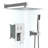 Dual Shower Head - 10 Inch Wall Mounted Square Shower System With Rough-In Valve