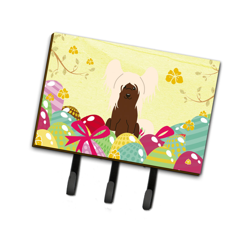 Wall Organizer with Key Hooks, Cream