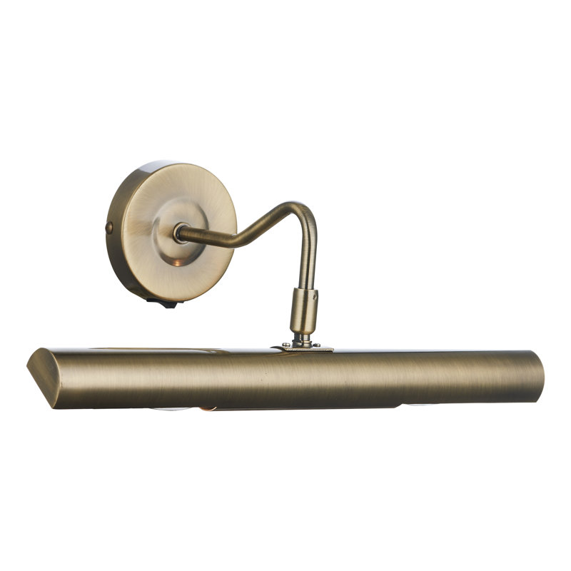 2 -Light Hardwired Dimmable Wall Mounted Picture Light, Antique Brass