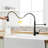 Single Handle Kitchen Faucet In Black - Pull Out For Effortless Cleaning Sink With Pull-Out Control Flow Volume Easily-57814880