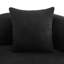 Causeuse incurvée 66,93 pouces à pleine compression noire, tissu en velours de peluche, canapé compact sans assemblage pour les petits espaces et les appartements, capacité de 350 lb-1865002150