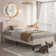 Alair Platform Bed Frame With Adjustable Sheepskin Fabric Headboard