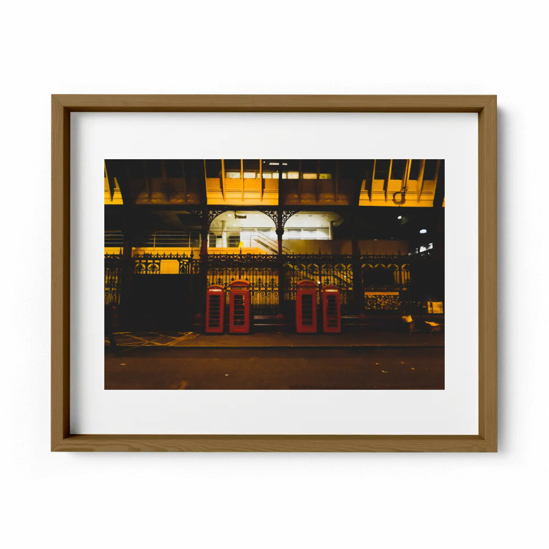 London Calling Print by Joseph Regan, Walnut, 22" H x 26" W x 0.75" D