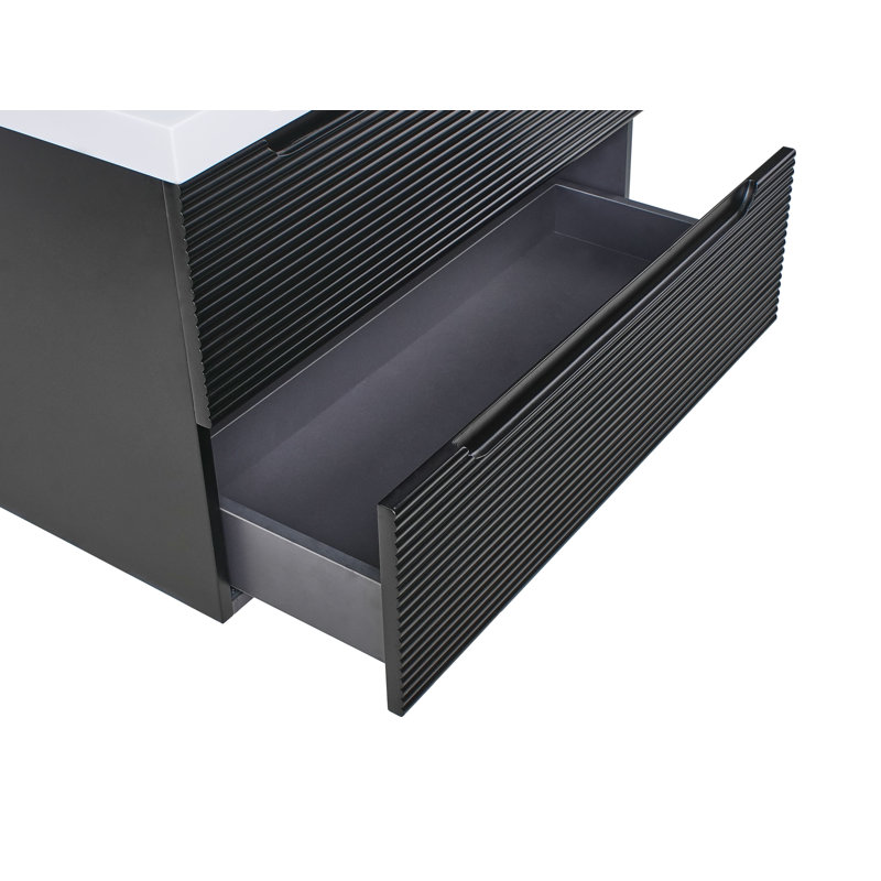 800mm Single Bathroom Vanity with Integrated Ceramic Basin