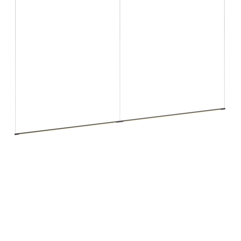 Z-Bar 1 - Light LED Pendant, Matte Black, 0.5" H x 50.62" W x 0.5" D