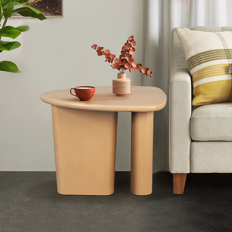 Table d'appoint de table fuselée (bois naturel)