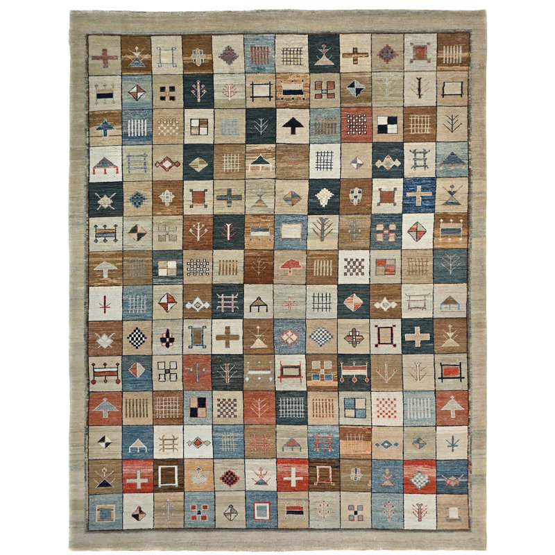Hand-Knotted High-Quality Multi-Colored Area Rug