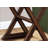 Accent Table With Trestle Style Solid Wood Base-974657097