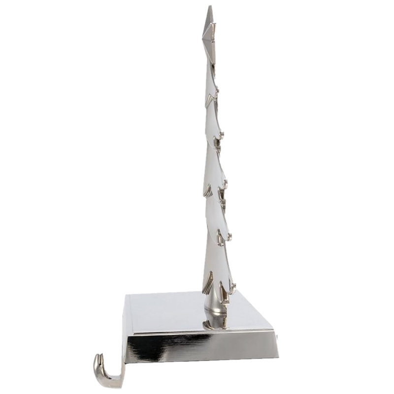 Silver Metal Christmas Tree Stocking Holder