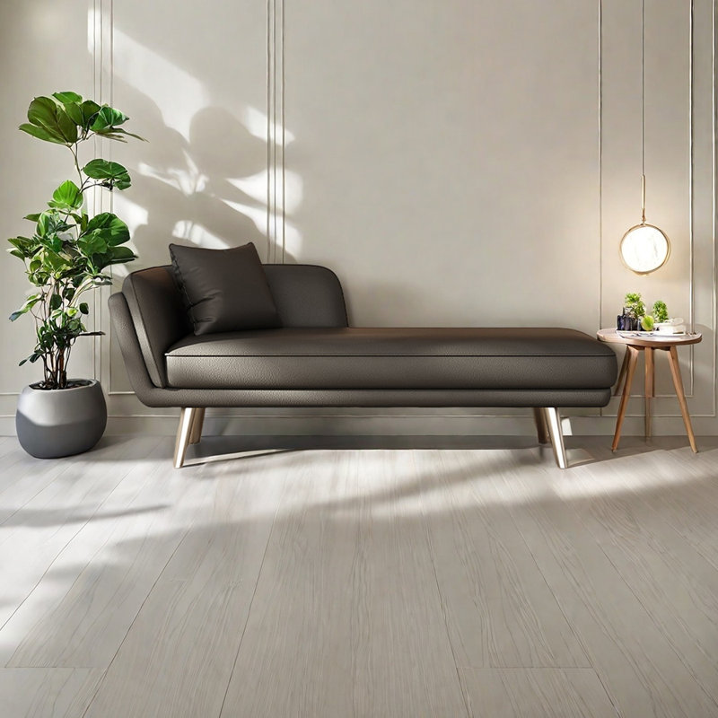Chaise longue éponge moderne et minimaliste, Orienté à gauche (vu de face), Gris