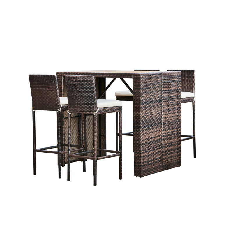 Teamson Home Bar Set with Wood Frame