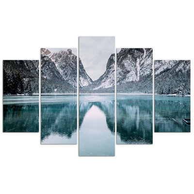 Mountain Landscape, Lake - 5 Piece Wrapped Canvas Print