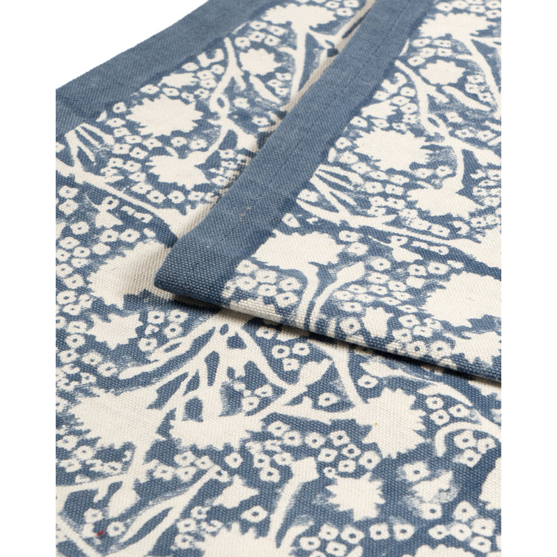 Meadows 100% Cotton Rectangle Placemats, Blue