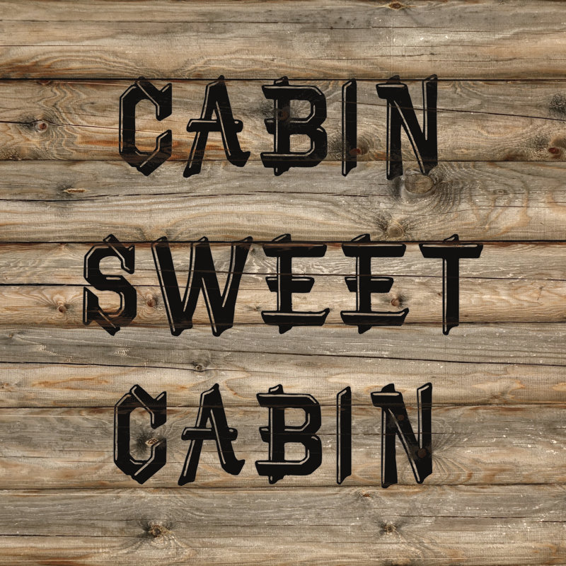 Cabin Sweet Cabin 2 - Wrapped Canvas Print, 30cm H x 30cm W x 3.8cm D