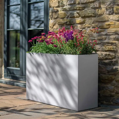 Reny Galvanised Zinc Trough Planter