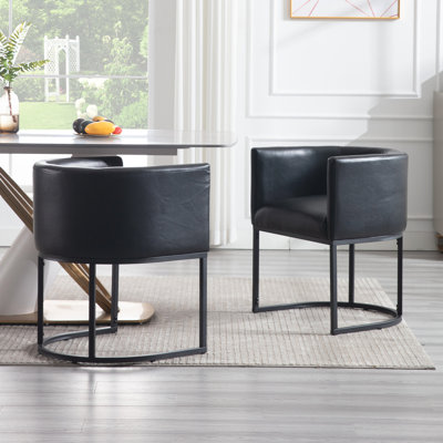 Chaises de salle à manger rembourrées en similicuir