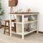 Rosamae Rubber Wood Butcher Block Dining Table Set With 2 Stools And 2 Shelves