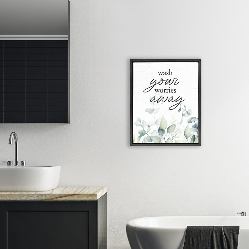 Cadre flottant Wash Worries Away, Cadre flottant noir de jais, H 21 po x l 17 po