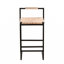 Chaise d'appoint en cuir avec comptoir-131275126-131275125